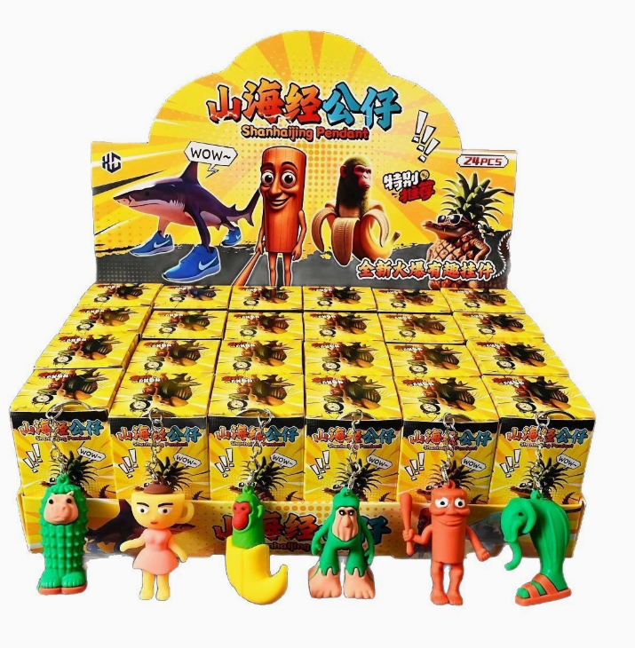 24 peaces Italian Brainrot Ai Animals 3D Doll New Tung Tung Tung Sahur Figure Tralalelo Tralala Keychain Mystery Boxes Collectors