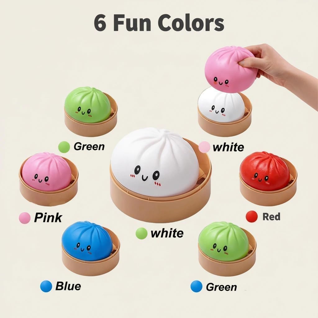 Alternative view of 12 Regular Squishy Dumplings Toy 8.5*8.5cm Squishy DIY for Kids