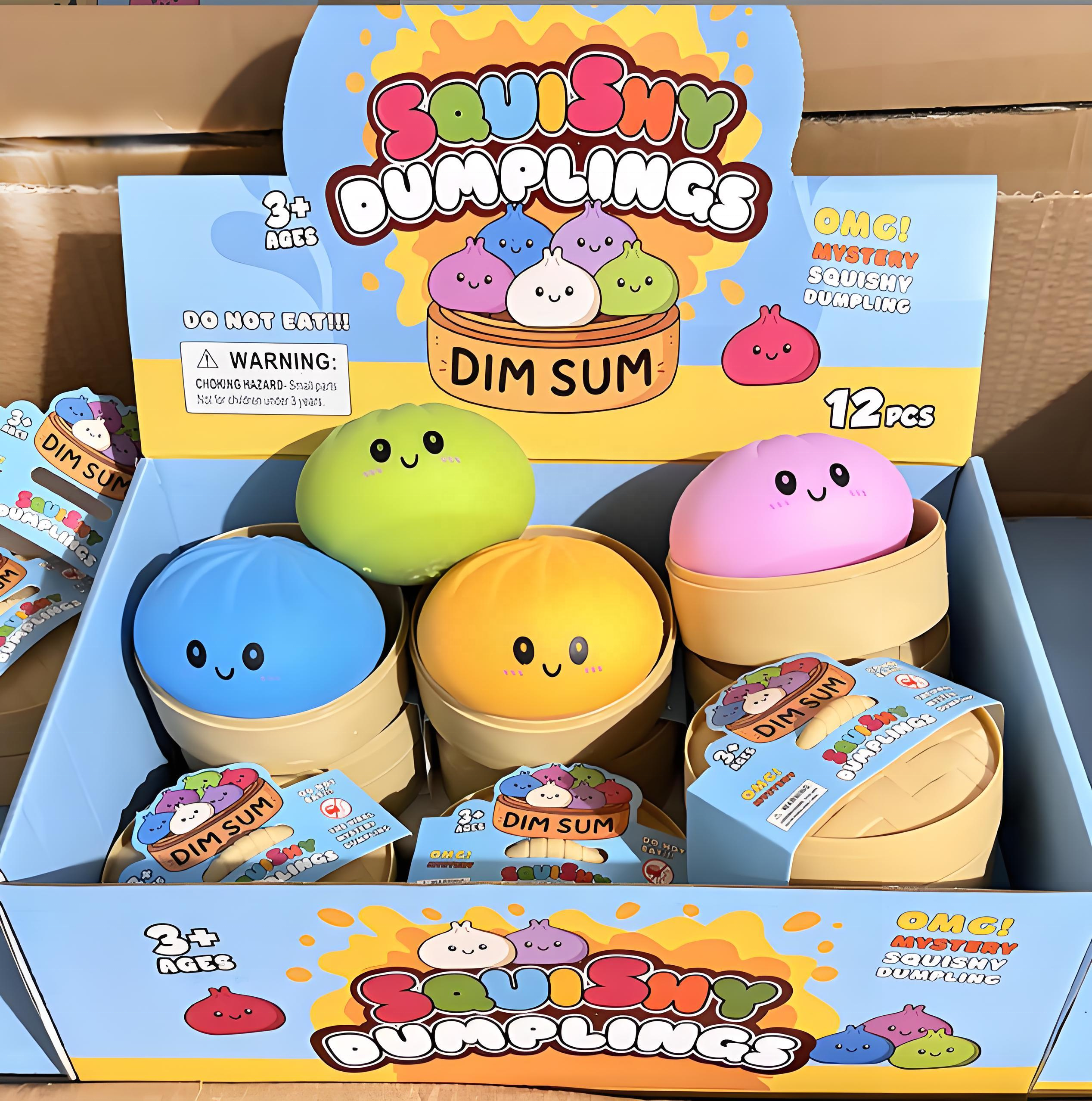 12 Regular Squishy Dumplings Toy 8.5*8.5cm Squishy DIY for Kids